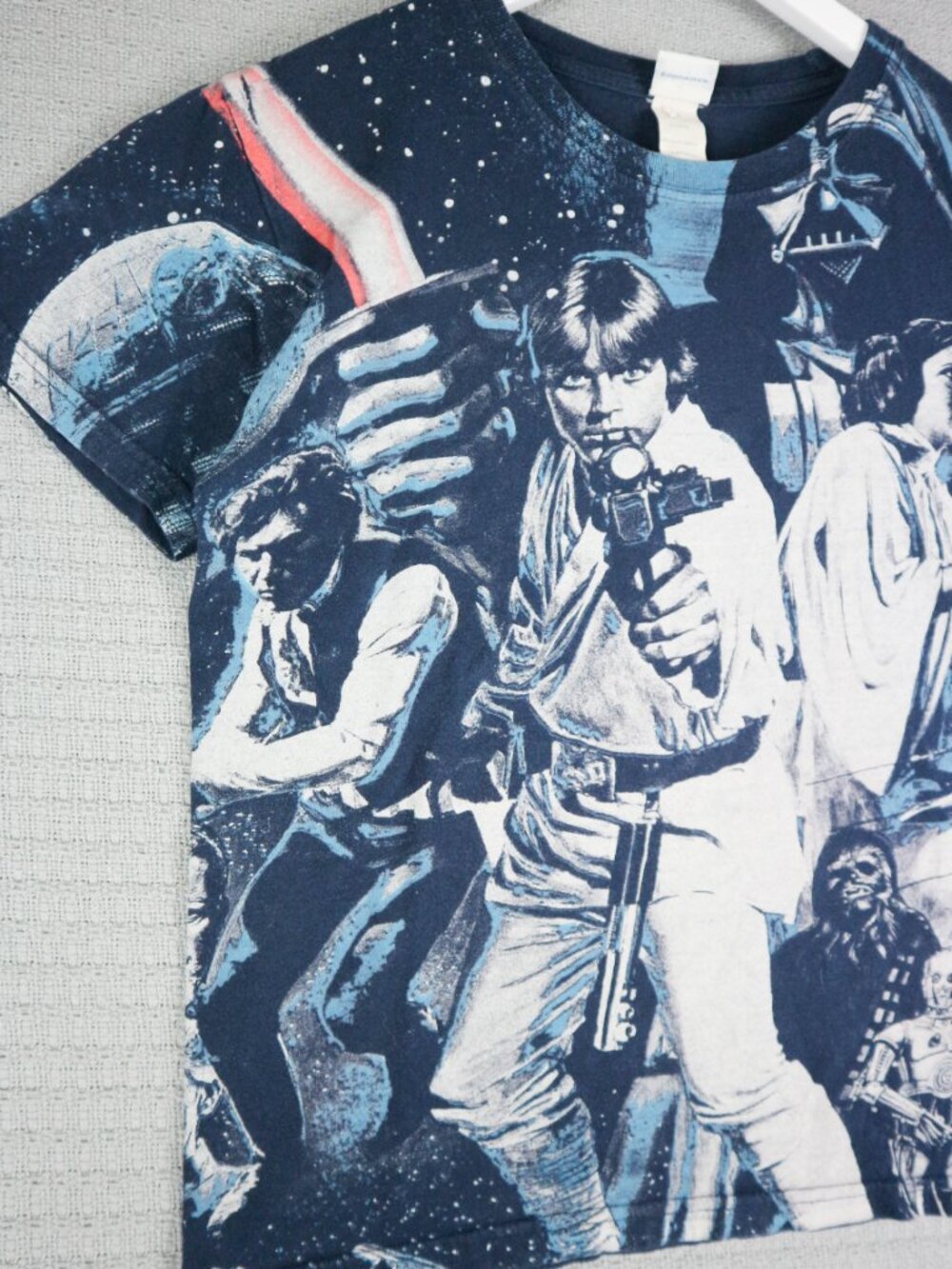 Star Wars Episode 4 IV AOP Shirt Mens Small All Over Print Short Sleeve Vintage - Picture 3 of 7